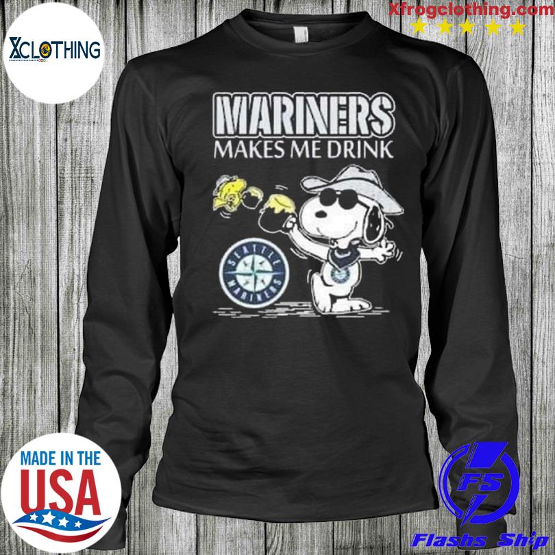 Snoopy Mariners Makes Me Drink Shirt, hoodie, sweater, long sleeve