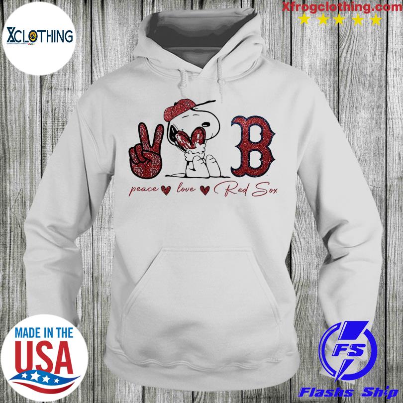 Snoopy Boston Red Sox Peace Love Red Sox Shirt, hoodie, longsleeve