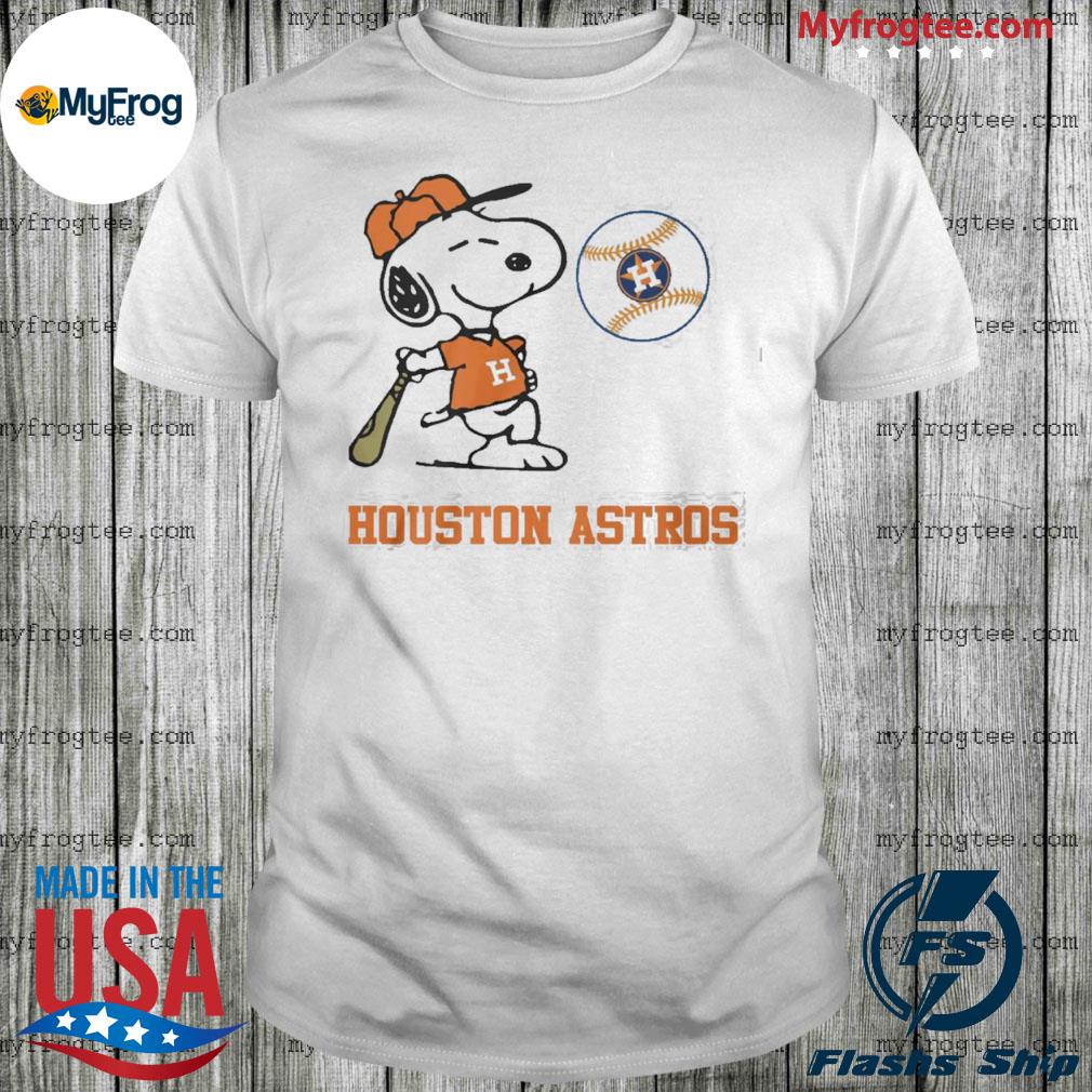 The Peanuts Snoopy And Charlie Brown Watching City Houston Astros Baseball  T-Shirt - Kingteeshop