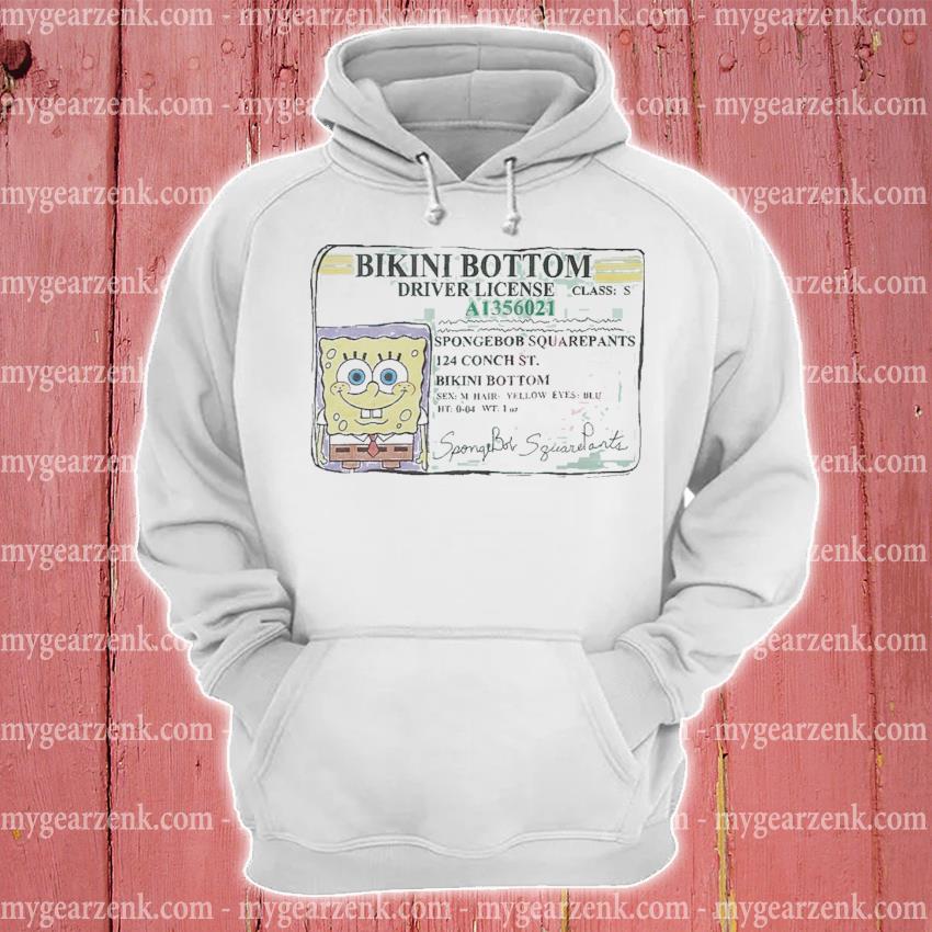 Spongebob squarepants bikini bottom driver license id 2022 tee