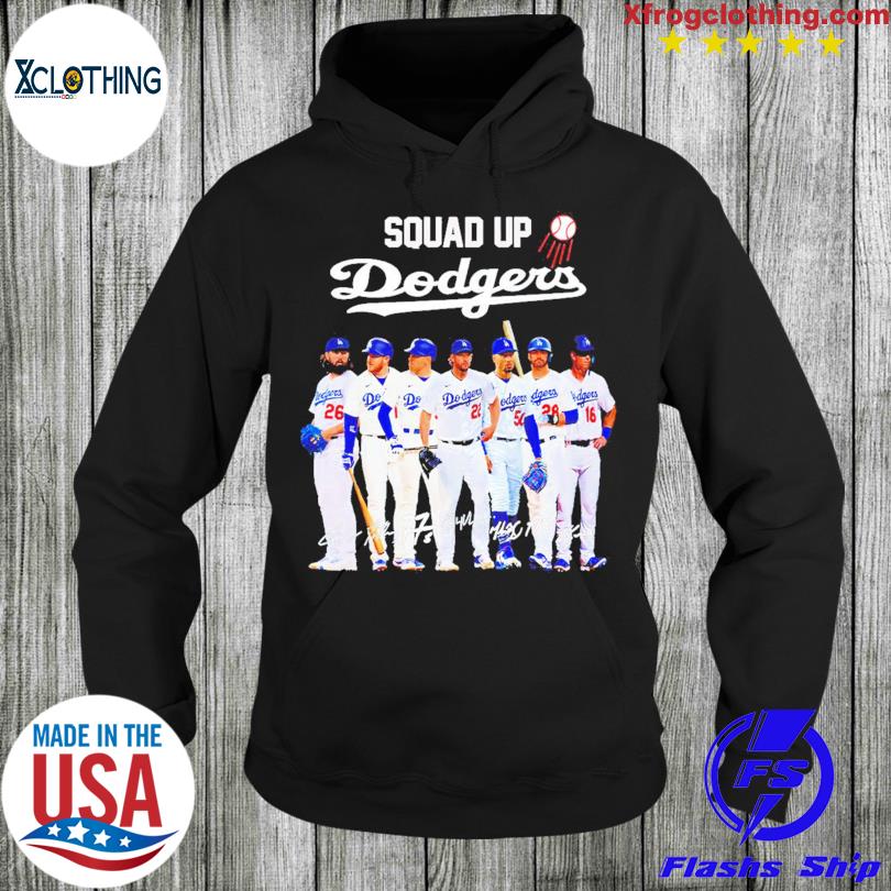 New York Dodgers squad up Dodgers players signatures shirt, hoodie