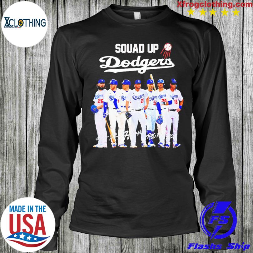 Square up Dodgers player signatures shirt, hoodie, sweater and