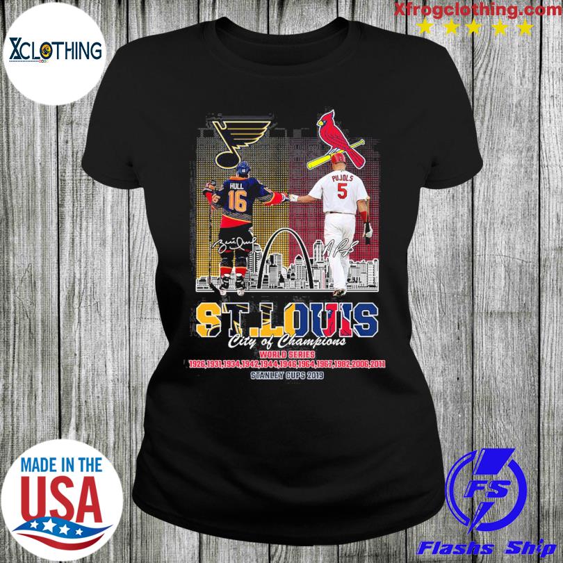 ST Louis City Of Champions Cardinals And Blues shirt, hoodie