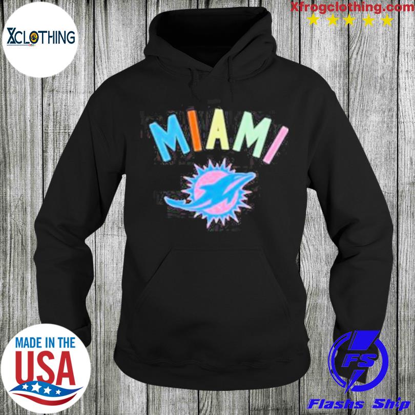 Standard black miami dolphins neon shirt, hoodie, sweater, long