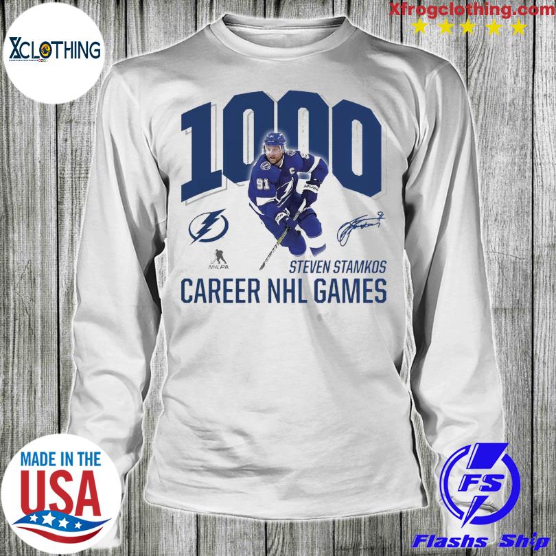 Steven Stamkos Tampa Bay Lightning Fanatics Branded 1000 Career Games  T-shirt