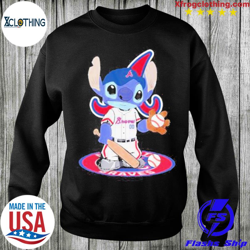 Stitch Baseball Atlanta Braves Logo Shirt