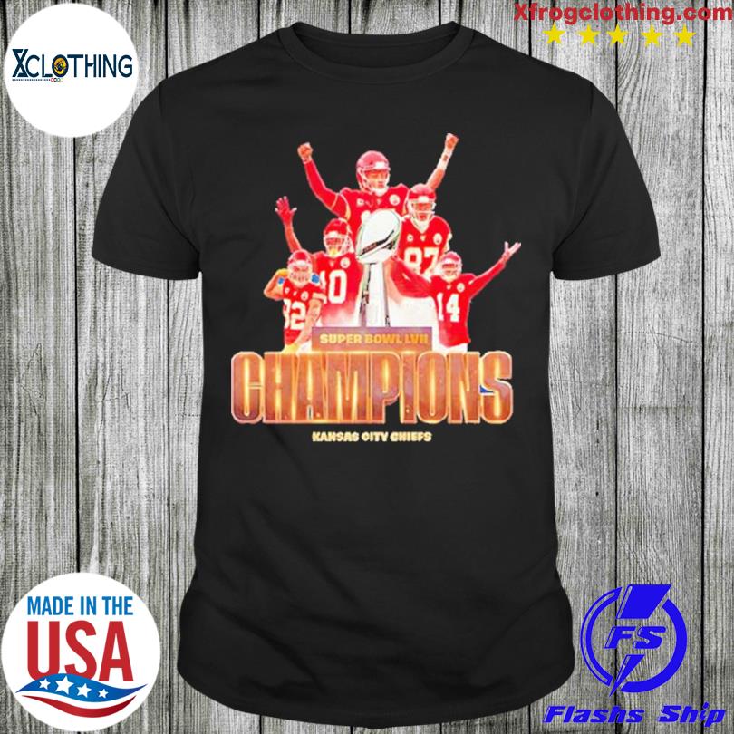 Majestic Threads Red Kansas City Chiefs Super Bowl LVII Champions Prime Time Pullover Sweatshirt