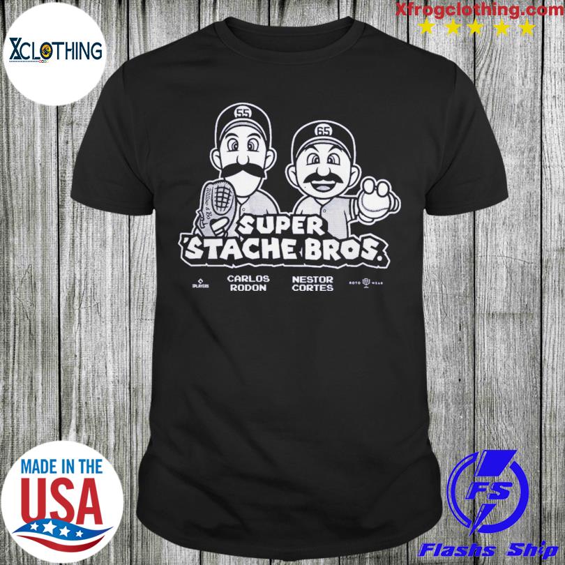 Super ‘Stache Bros Carlos Rodon Nestor Cortes Shirt