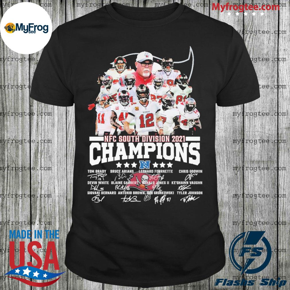 Tampa bay buccaneers 2021 nfc championship champions signatures shirt,  hoodie, longsleeve tee, sweater