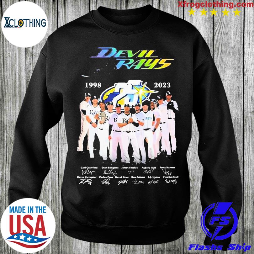 Tampa Bay Devil Rays 25th Anniversary 1998-2023 Thank You For The Memories  Signatures Shirt, hoodie, sweater and long sleeve