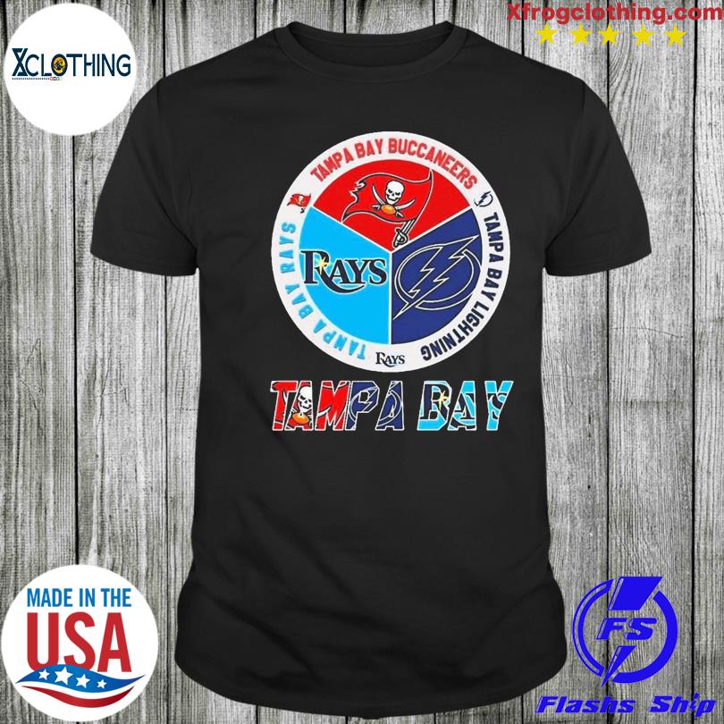 Tampa Bay Sports Teams Logo - Rays Bucs And Lightning Shirt