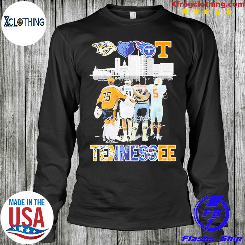 Tennessee Nashville Predators Memphis Grizzlies Tennessee Titans Tennessee  Volunteers Signature Shirt, hoodie, sweater and long sleeve