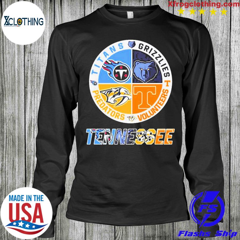 Tennessee Sports Teams Titans Grizzlies Volunteers And Predators T Shirt,  hoodie, sweater and long sleeve