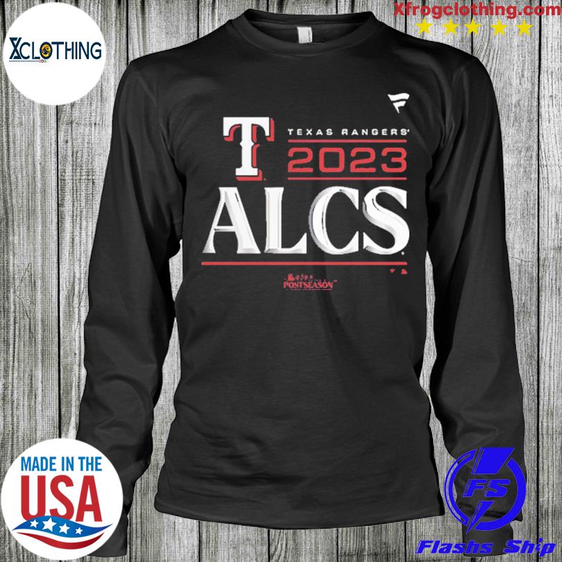 Texas Rangers Fanatics Branded Black 2023 Alcs Locker Room Shirt, hoodie,  sweater and long sleeve