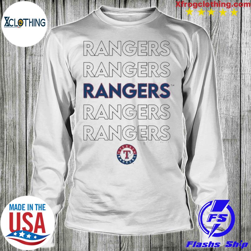 Youth Tiny Turnip White Texas Rangers Stacked T-Shirt Size: Extra Large