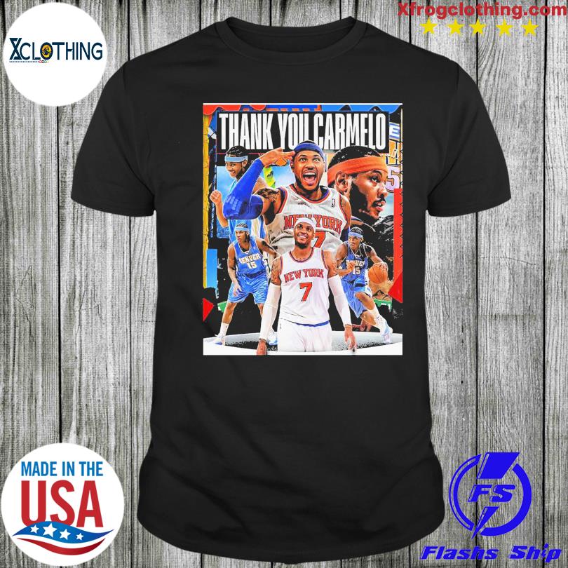 Thank You Carmelo New York 7 Nba Shirt