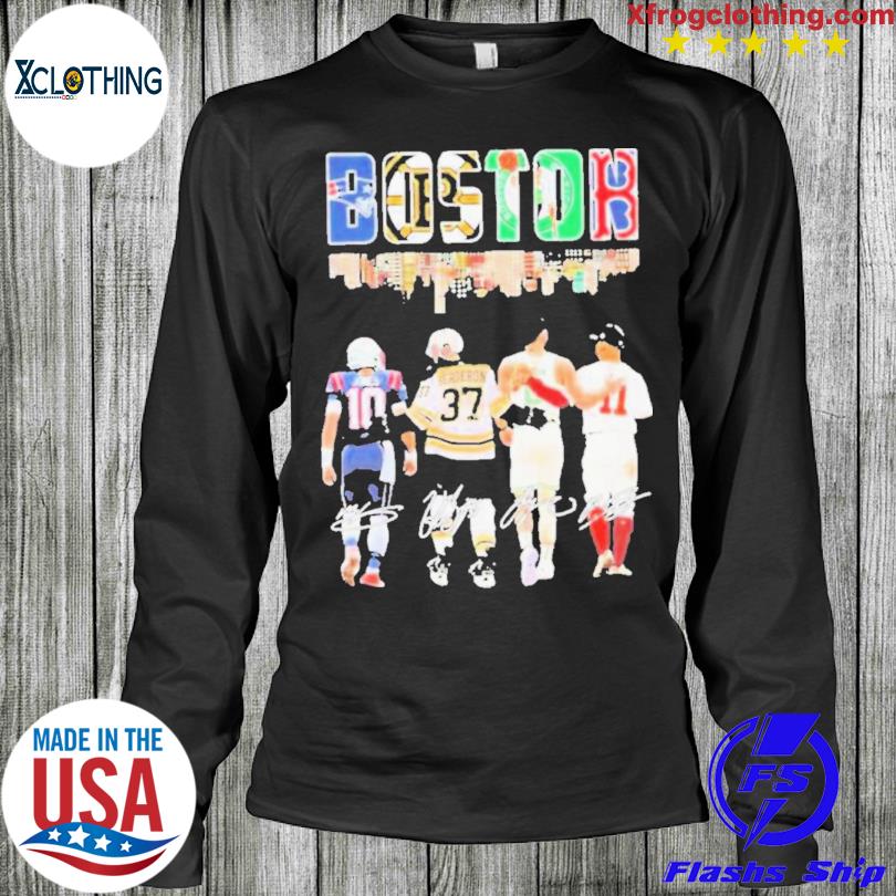 Boston Skyline Sports Team Patrice Bergeron Mac Jones Jayson Tatum And  Rafael Devers Signatures Shirt, hoodie, sweatshirt for men and women