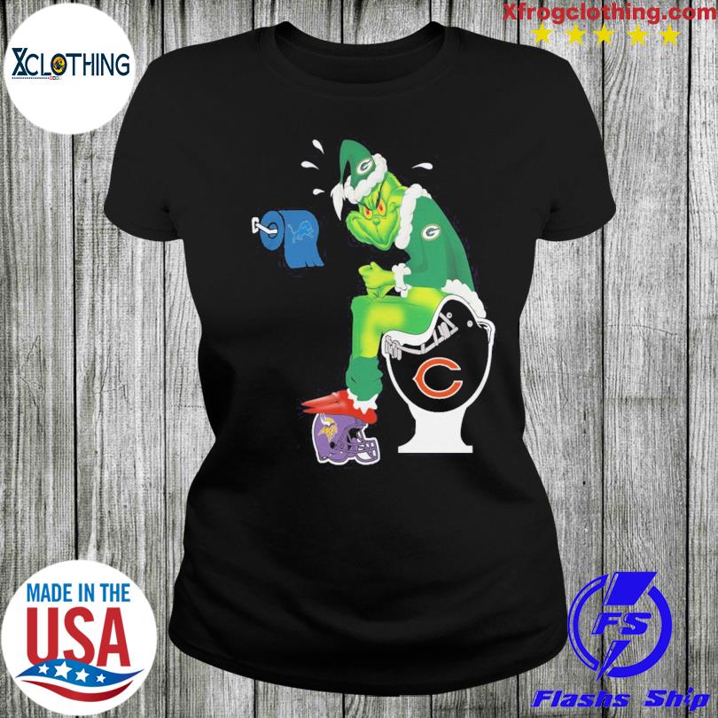 Grinch Nfl Chicago Bears and Green Bay Packers and Minnesota Vikings  Detroit Lions toilet paper shirt, hoodie, sweater, long sleeve and tank top