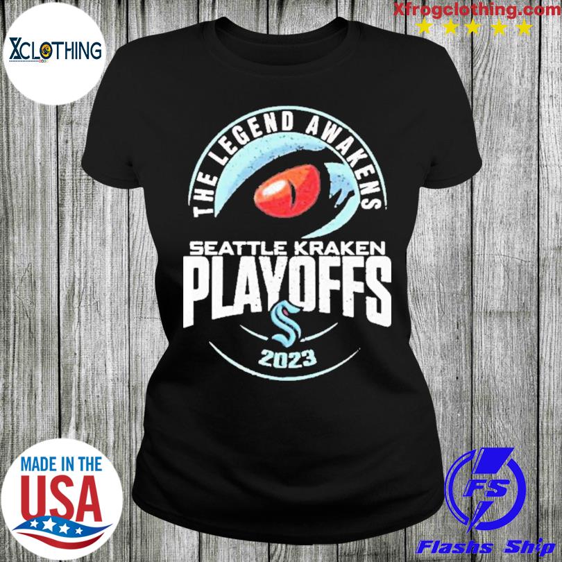 The Legend Awakens Seattle Kraken 2023 Stanley Cup Playoffs T-Shirt -  Yesweli