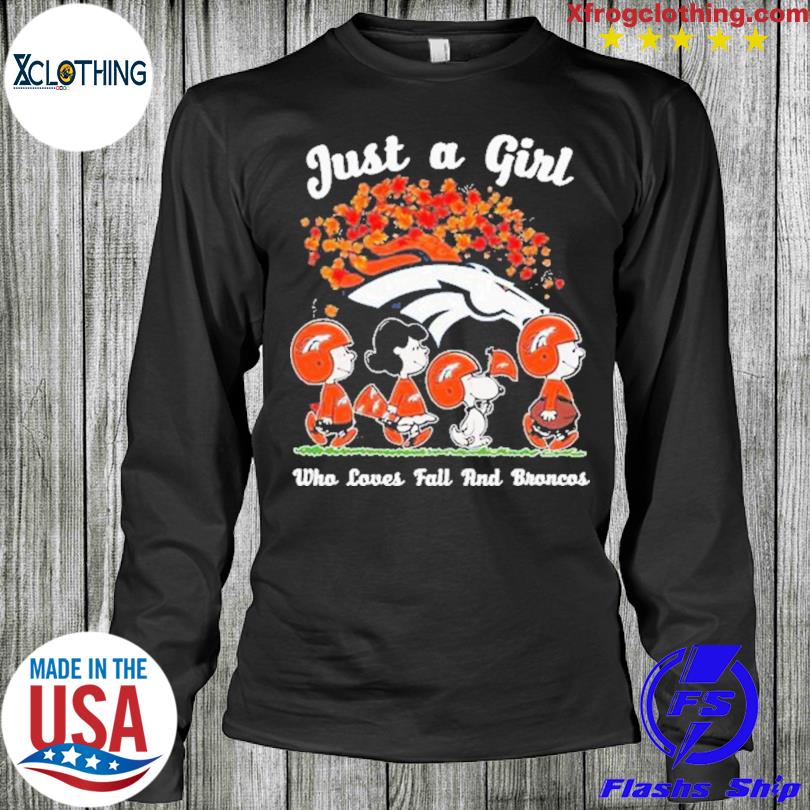 Official the Peanuts Just A Girl Who Loves Fall And Denver Broncos