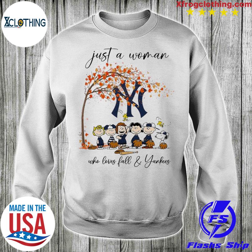 The Peanuts Just A Girl Who Loves Fall New York Yankees T Shirt, hoodie,  sweater and long sleeve