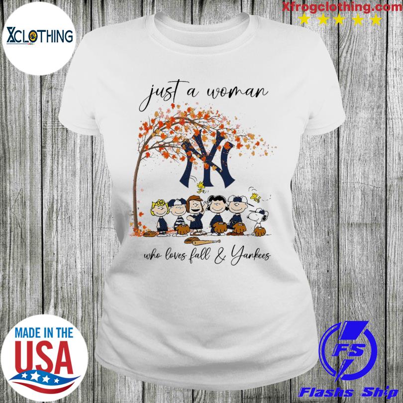 Official the Peanuts Just A Girl Who Loves Fall New York Yankees Shirt,  hoodie, sweater, long sleeve and tank top