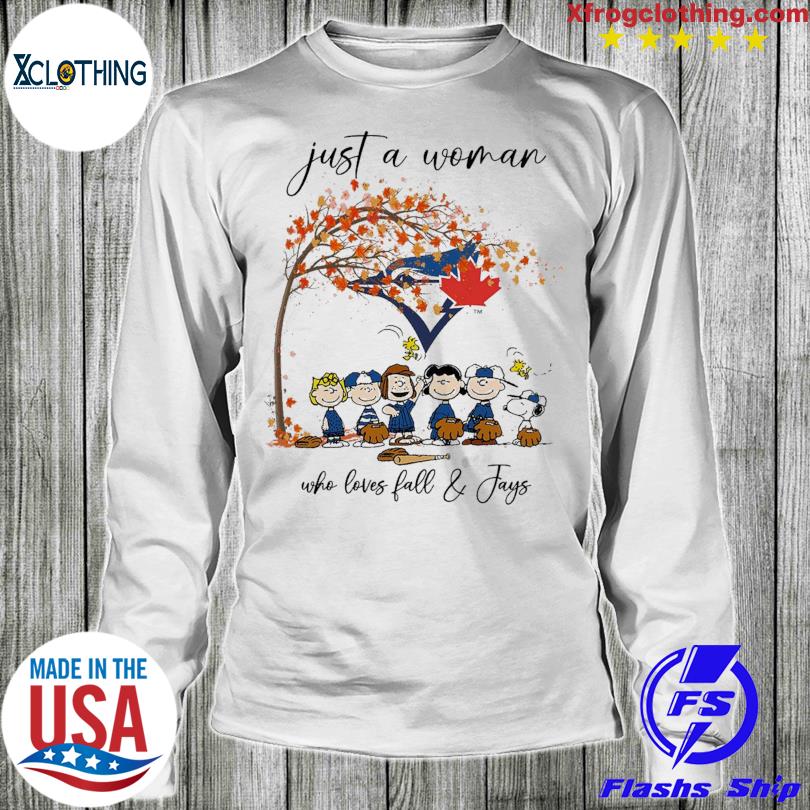 The Peanuts Just A Girl Who Loves Fall Toronto Blue Jays Shirt