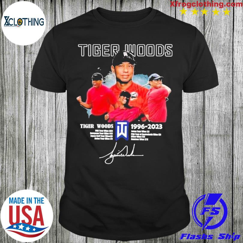 Tiger Woods 1996 2023 signature shirt