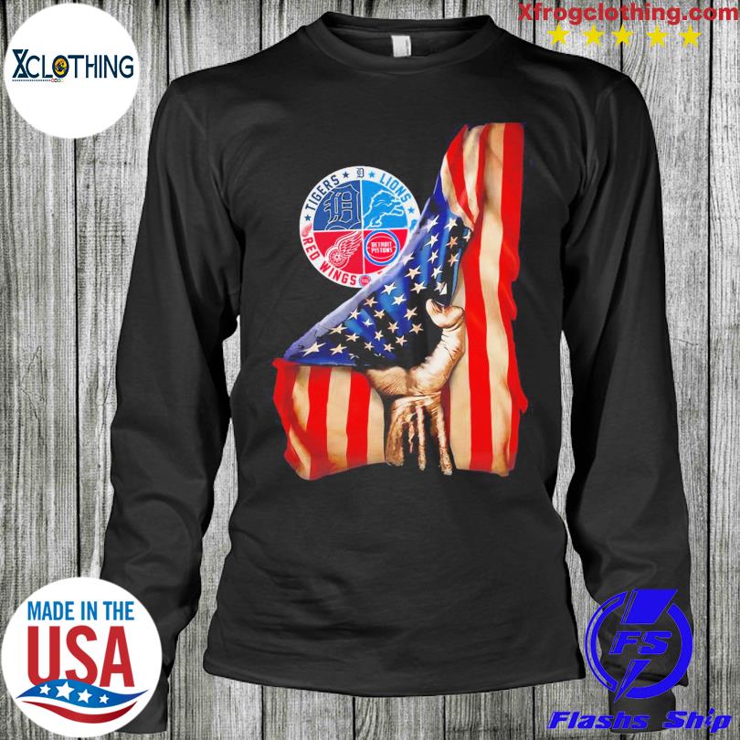 Detroit Tigers 4th of July American flag t-shirt by To-Tee