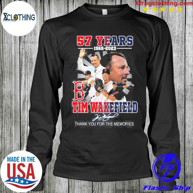 Tim Wakefield 57 Years 1966 2023 Boston Red sox Memories T Shirt - Growkoc