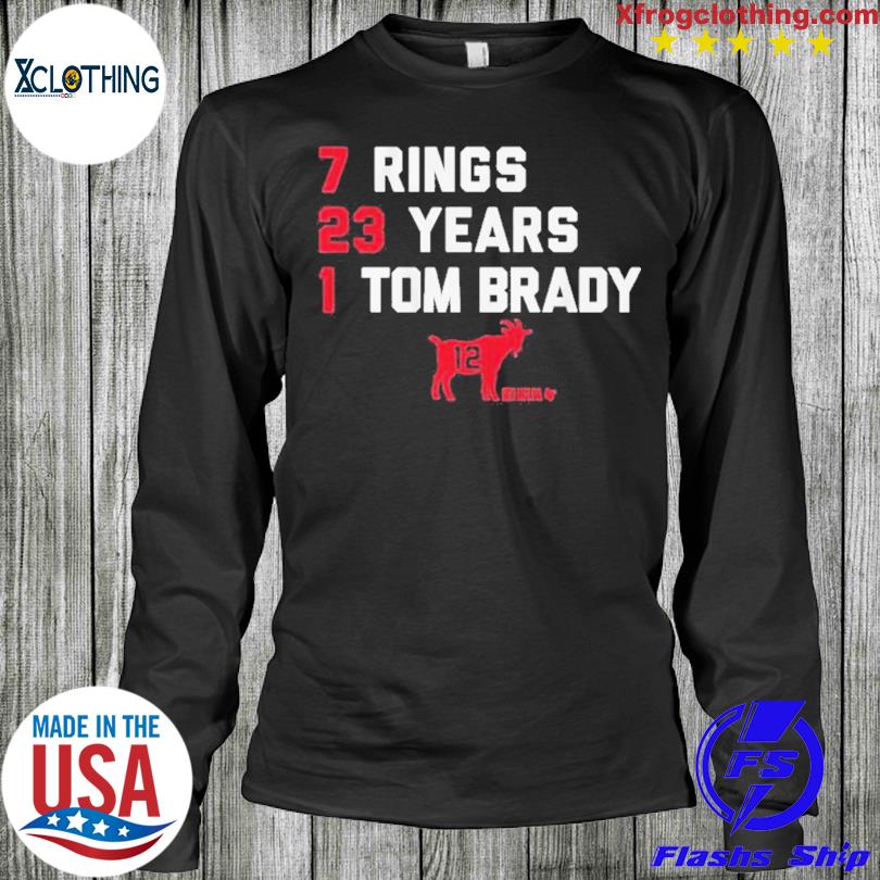 Tom Brady Goat 7 Rings 23 years 1 Tom Brady shirt, hoodie, sweater