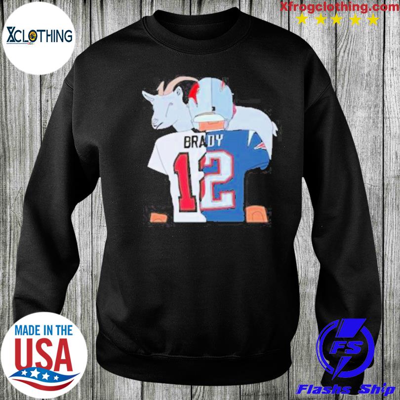 Tom Brady Goat Split Patriots Buccaneers 2023 Shirt, hoodie, sweater and  long sleeve