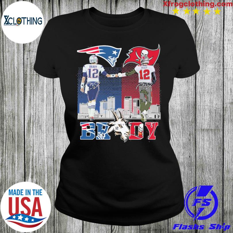 Tom Brady Tampa Bay Buccaneers and New England Patriots Brady City shirt,  hoodie, sweater and long sleeve