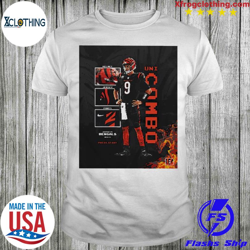 Cincinnati Bengals Uni Combo Helmet Jersey Pants Bengals 9 Shirt t