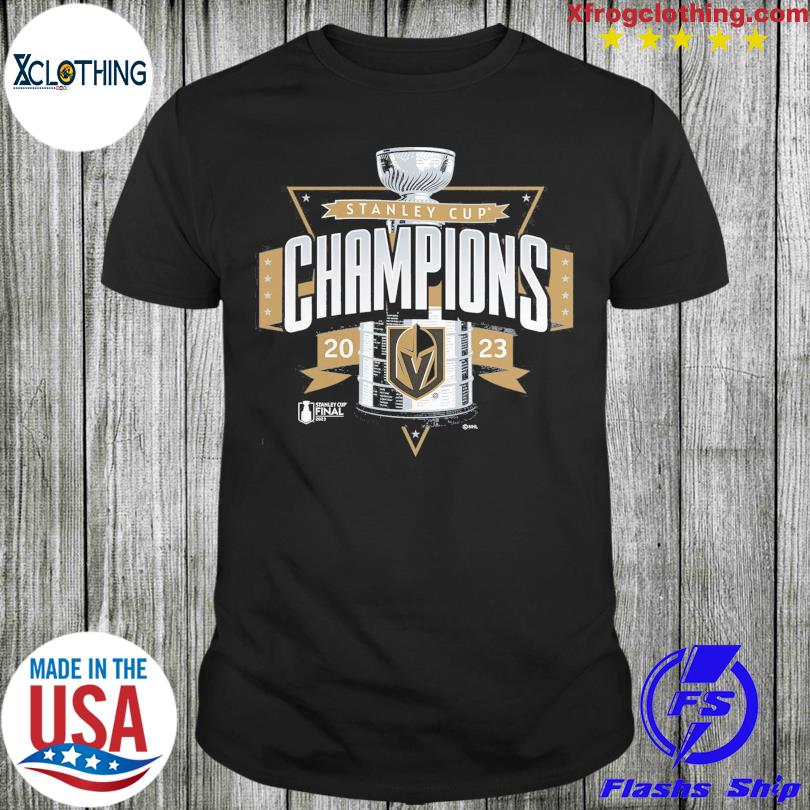 Men's Fanatics Branded Black Vegas Golden Knights 2023 Stanley Cup  Champions Logo T-Shirt