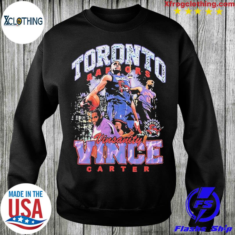 Vince Carter Toronto Raptors Mitchell & Ness Hardwood Classics Bling  Concert Player T-Shirt - Black