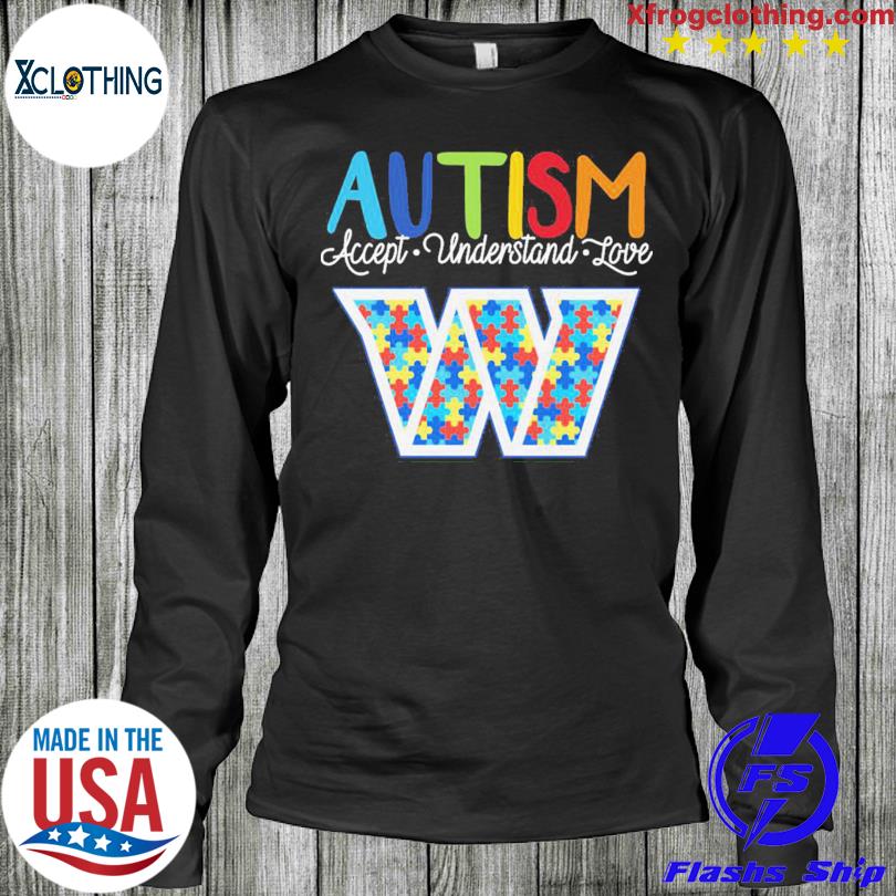 Washington Commanders NFL Special Autism Awareness Design Hoodie T