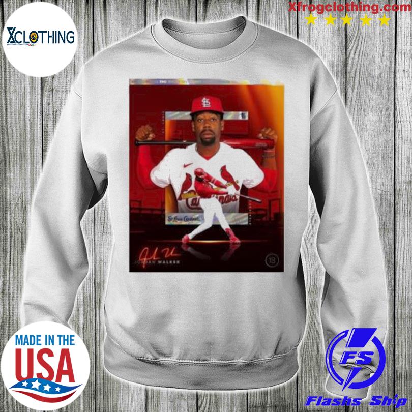 Jordan Walker St. Louis Cardinals baseball player action pose signature  outline map gift shirt, hoodie, sweater, long sleeve and tank top