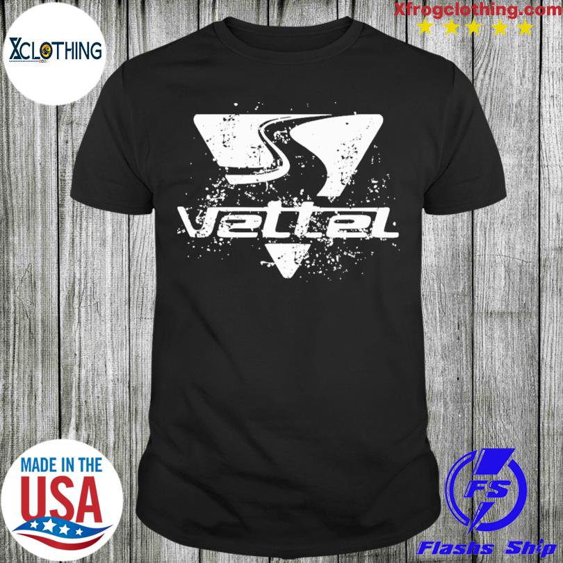 White logo sebastian vettel grunge style shirt