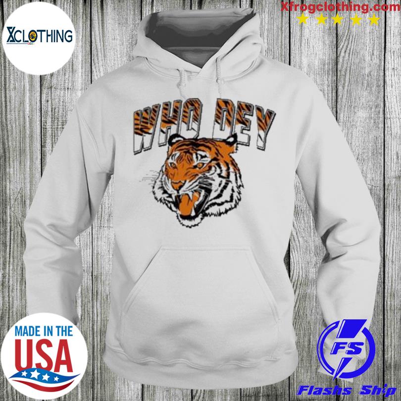 Official Who Dey Tiger Cincinnati Bengals Hoodies - Snowshirt