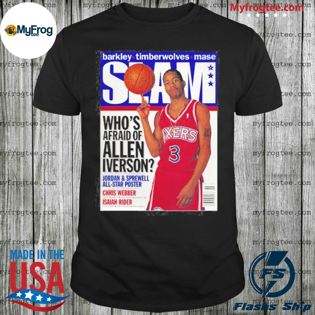 Allen Iverson Philadelphia 76ers Red Jersey Slam Magazine Cover