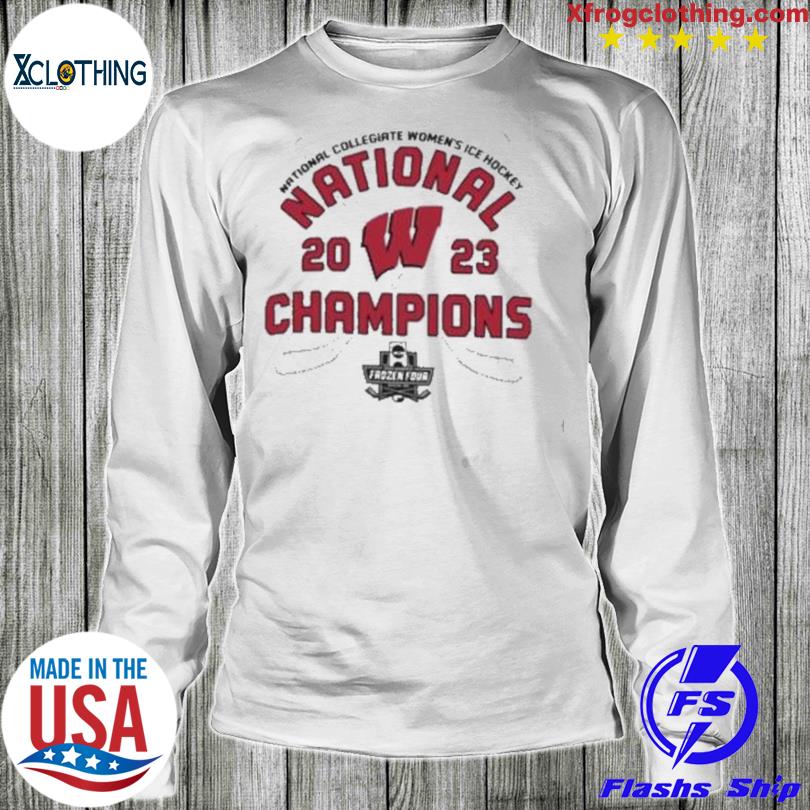 Champion White Wisconsin Badgers 2023 NCAA Women's Ice Hockey National  Champions Locker Room T-Shirt