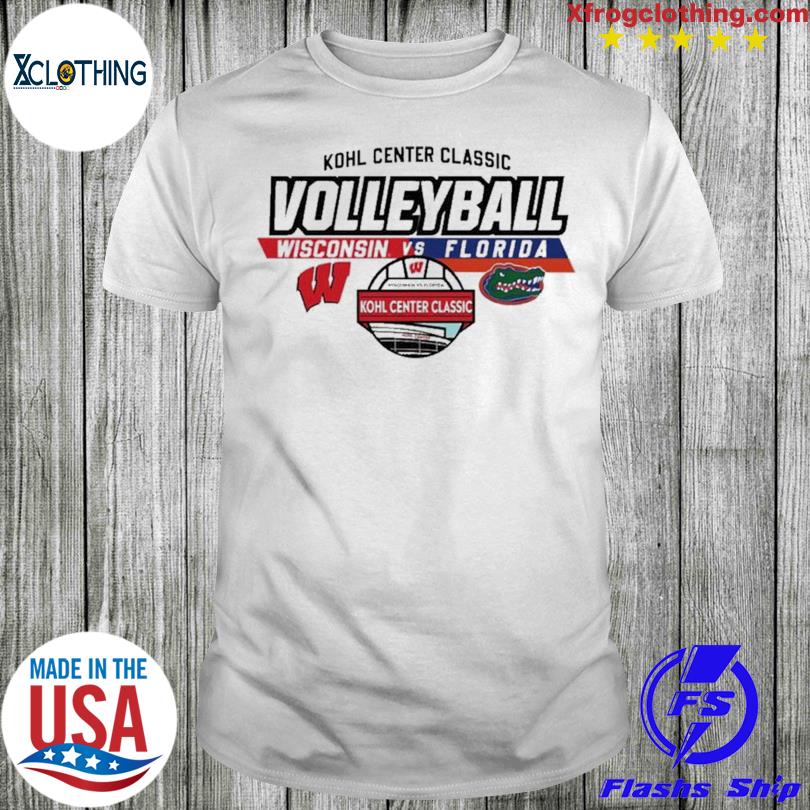 Wisconsin Badgers Vs. Florida Gators 2022 Kohl Center Classic Volleyball Matchup T-Shirt