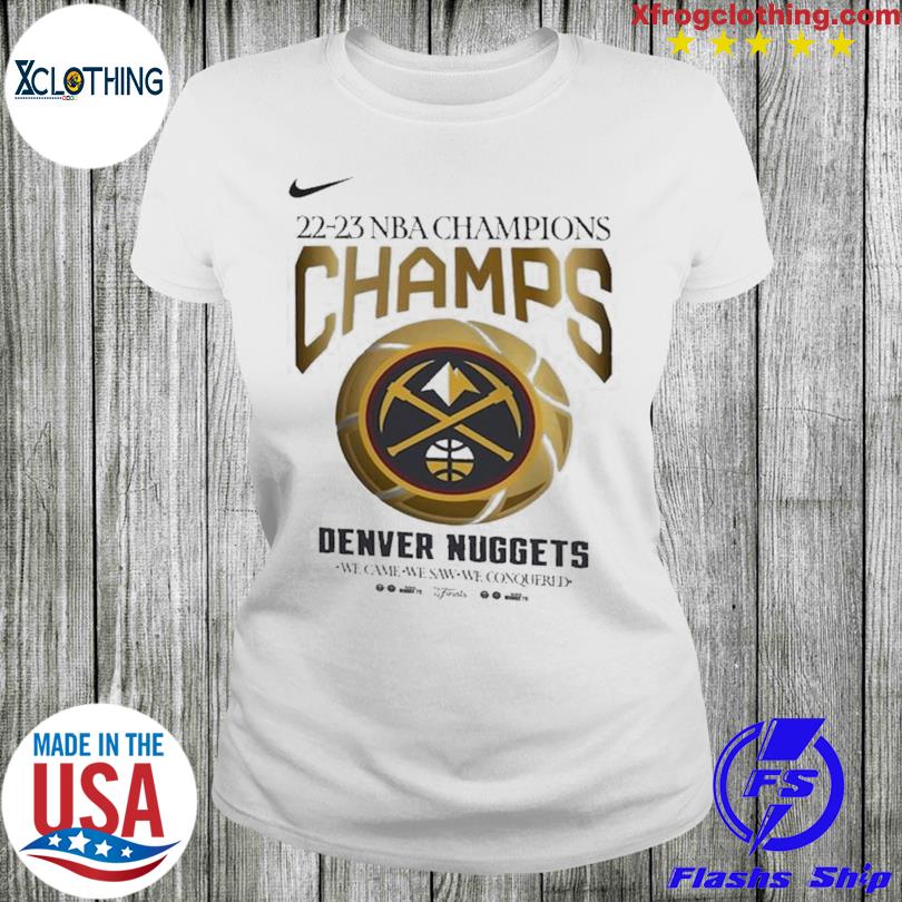 Men's Denver Nuggets Nike White 2023 NBA Finals Champions Celebration  Roster T-Shirt