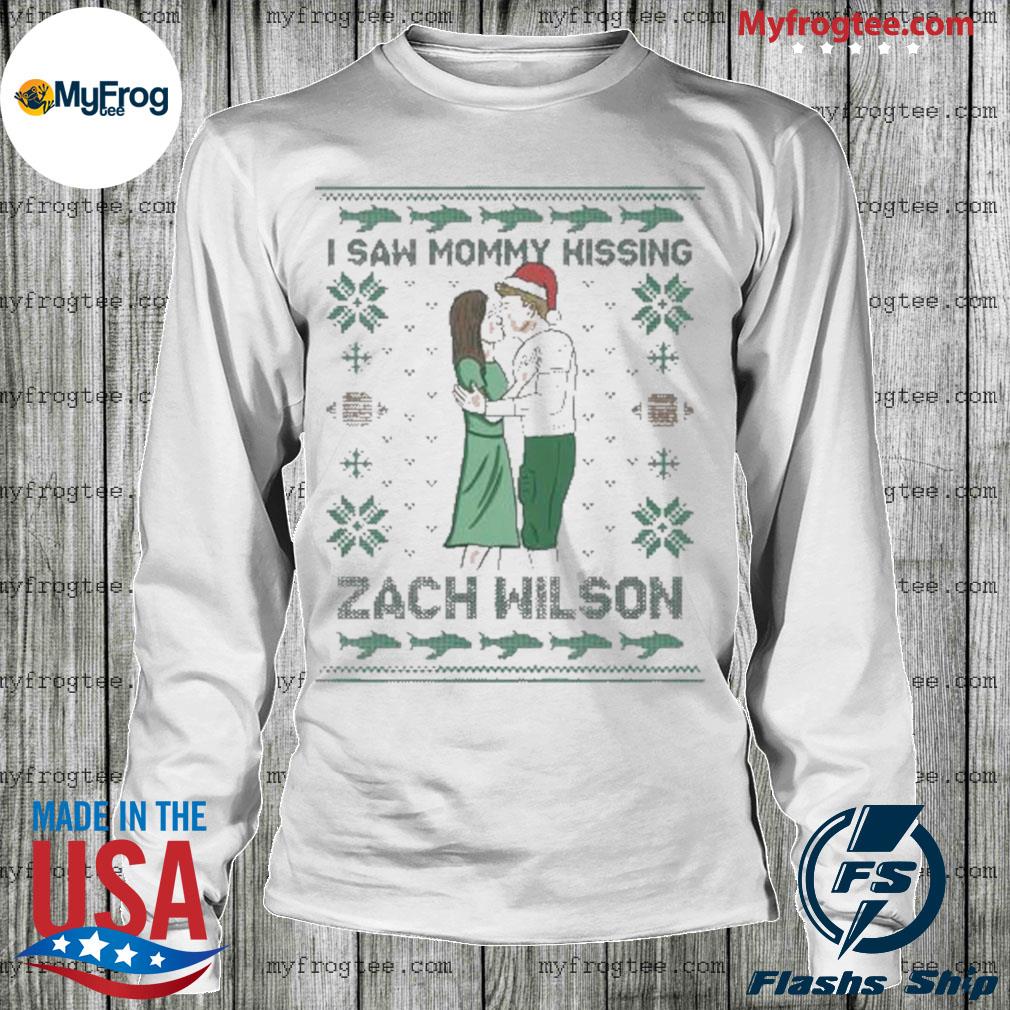 I saw mommy kissing zach wilson 2022 ugly Christmas sweater