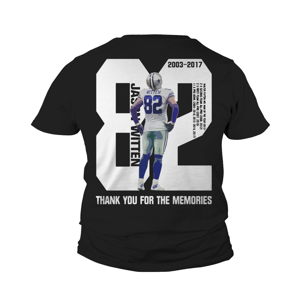 Official Jason Witten thank you for the memories shirt, hoodie and