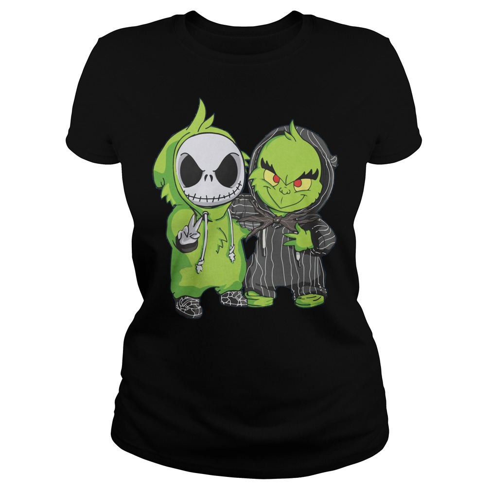 Baby Jack Skellington and Baby Grinch Chicago Bears shirt, hoodie, sweater,  long sleeve and tank top