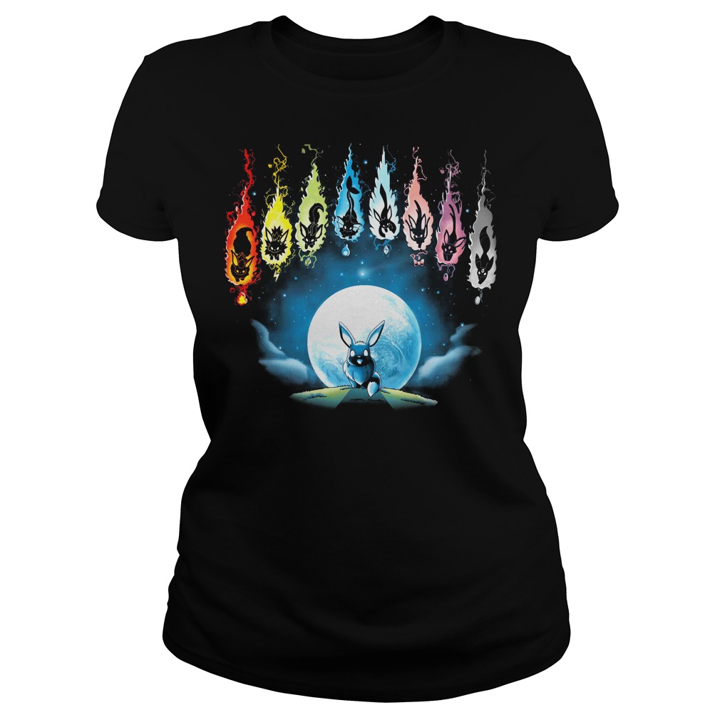 Eevees evolutions pokemon looking the moon shirt, hoodie, tank top and  sweater