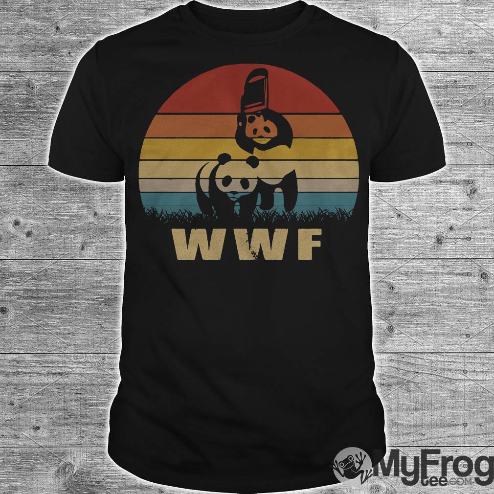 wwf panda wrestling t shirt