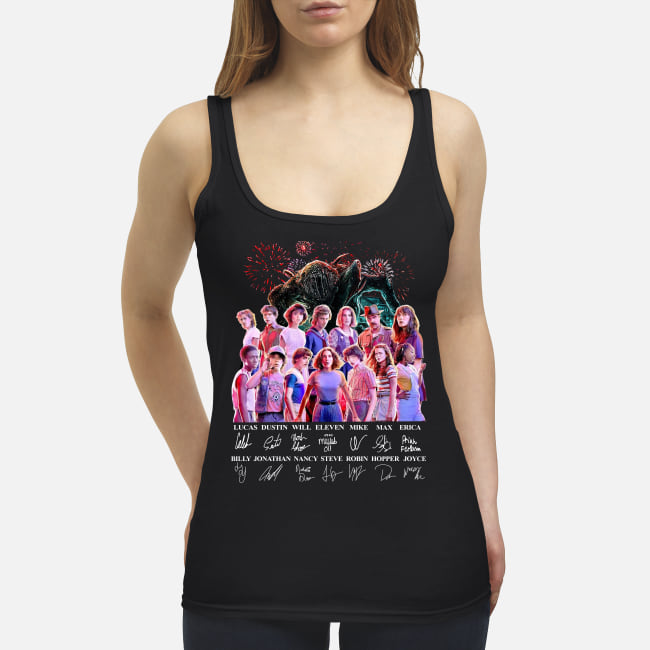 stranger things 3 all character signature shirt